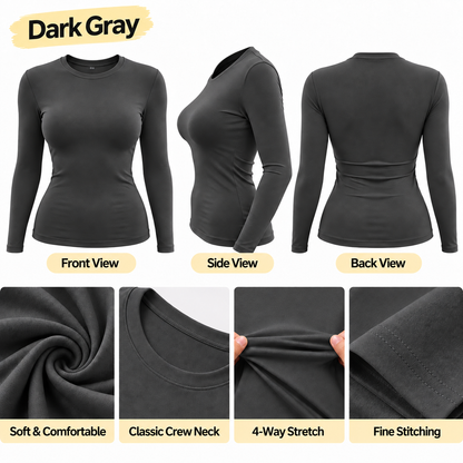 🏭 FACTORY LIMITED-TIME SALE ⚡ FINAL SALE – 4 FOR $24.99! Women's Soft Stretch Long Sleeve Tops