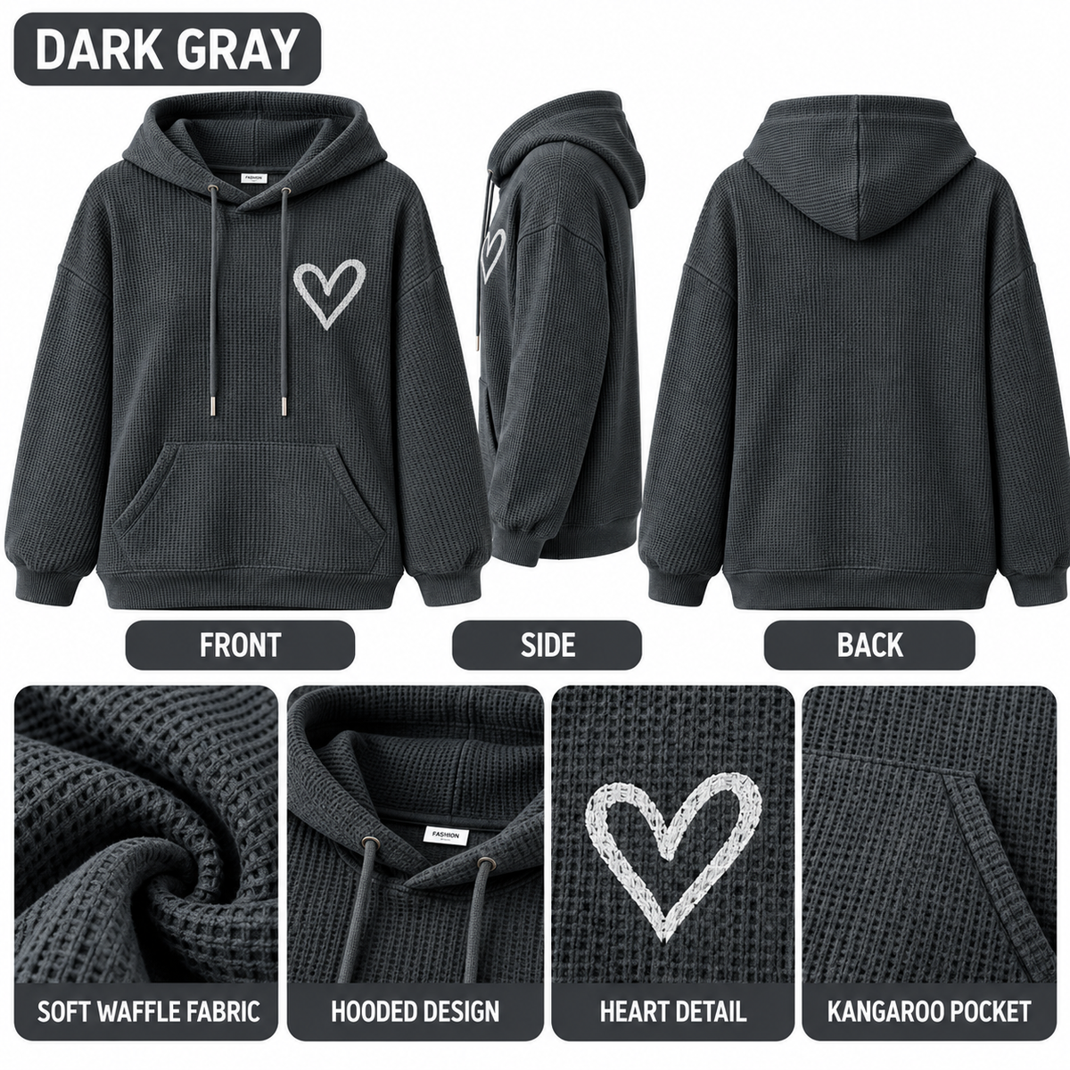 🏭 FACTORY LIMITED-TIME SALE ⚡ FINAL SALE – 6 FOR $24.99! WOMEN'S Cozy Waffle Knit Hoodies
