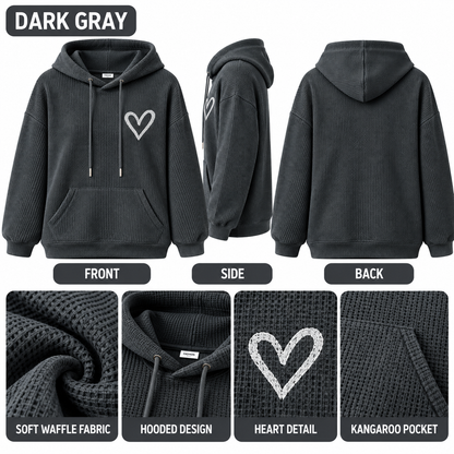 🏭 FACTORY LIMITED-TIME SALE ⚡ FINAL SALE – 6 FOR $24.99! WOMEN'S Cozy Waffle Knit Hoodies