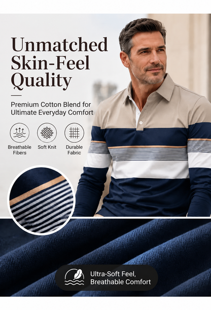 📢🎉50% off!!!🛍️✨Classic color-blocked striped top for men