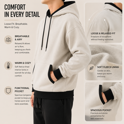 Men's Relaxed-Fit Pullover Hoodie
