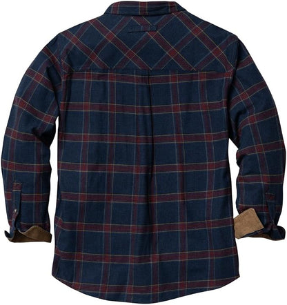 Mens Flannel Long Sleeve Button Down 100% Cotton Shirt