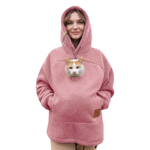 🔥Women's Oversized Cat Hoodie – Kangaroo Pocket, Long Sleeve Pullover