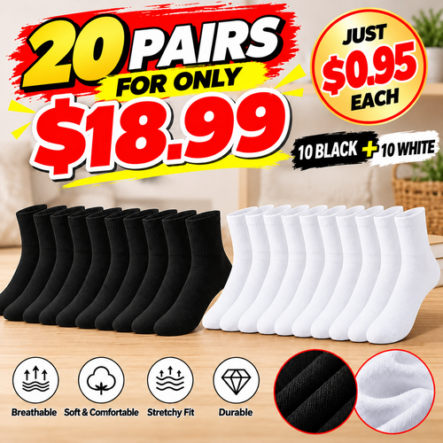 🧦Unisex Cotton Socks – Comfortable Everyday & Athletic Socks