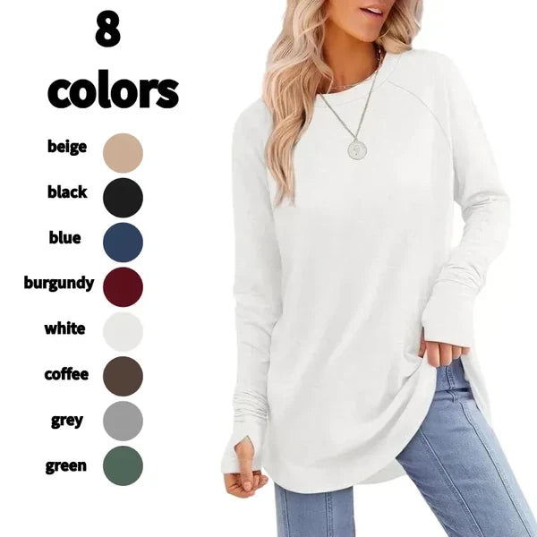 🌟Women's Casual Basic Baggy Loose-Fit Tunic Top