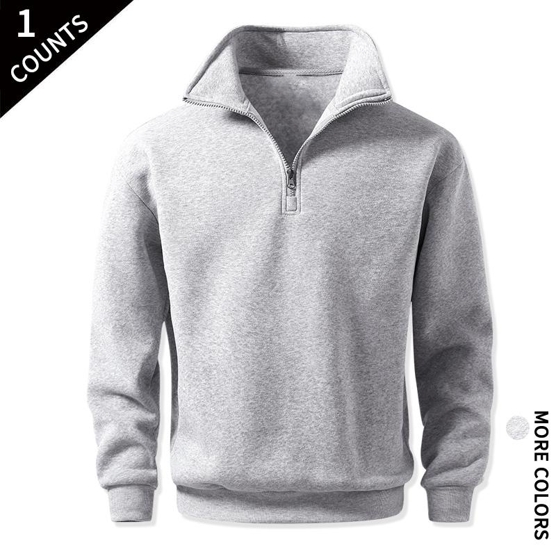 Men's Cozy Quarter-Zip Sweatshirts, Single or 2-Pack