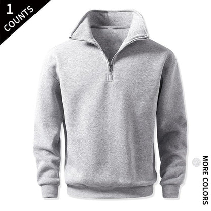 Men's Cozy Quarter-Zip Sweatshirts, Single or 2-Pack