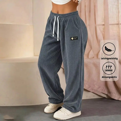 DERNIER JOUR DE VENTE Pantalon en velours côtelé pour femme à coupe droite – 100 % coton