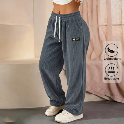 🔥 LAST DAY SALE🔥 –Women's Solid Straight Leg Corduroy Bottoms-100% Cotton