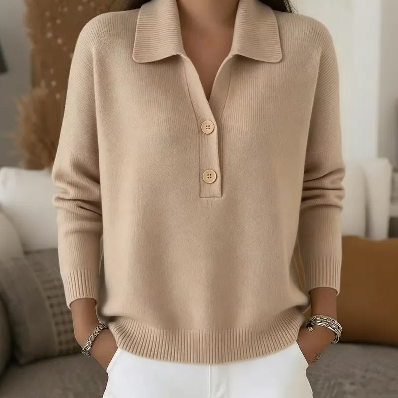 Belisara – Soft-Touch-Pullover mit V-Ausschnitt