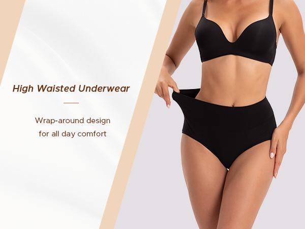 10-Pack Women's High Waisted Cotton Panties – Soft Breathable Full Coverage Briefs