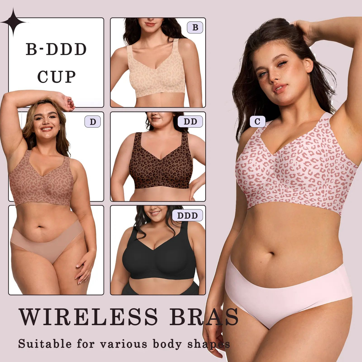 Women Jelly Bras Wirefree Full Coverage No Underwire Everyday Bras Comfortable Wireless Padded Tshirt Bra
