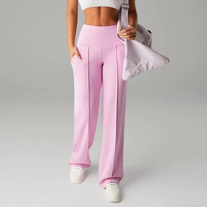 🎉 Neujahrsgeschenk – 50% RABATT!👖 Damen-Hochtaillen-Weitbeinhose: Echte Taschen + Stretchstoff – Bequem & stylisch für jeden Tag!