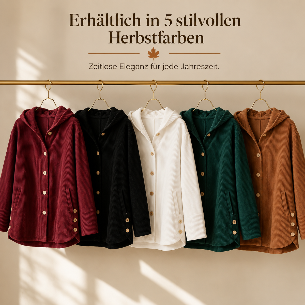 🧥 Die exklusive Cordjacke des Jahres 2026 🍂 – Luxuriöses Cord-Overshirt mit Kapuze ✨