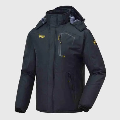 🔥Last day promotion⚡Men's Ski Snow Jacket  Waterproof Insulated Fleece Outdoor Mountain Hooded Winter Coat