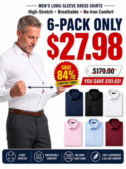 Men's Essential Non-Iron Shirt --- Stay Sharp All Day.