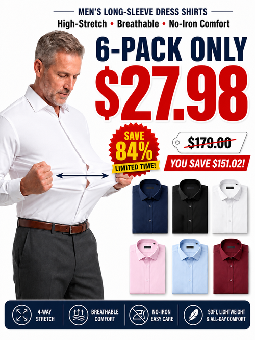 Men's Essential Non-Iron Shirt --- Stay Sharp All Day.