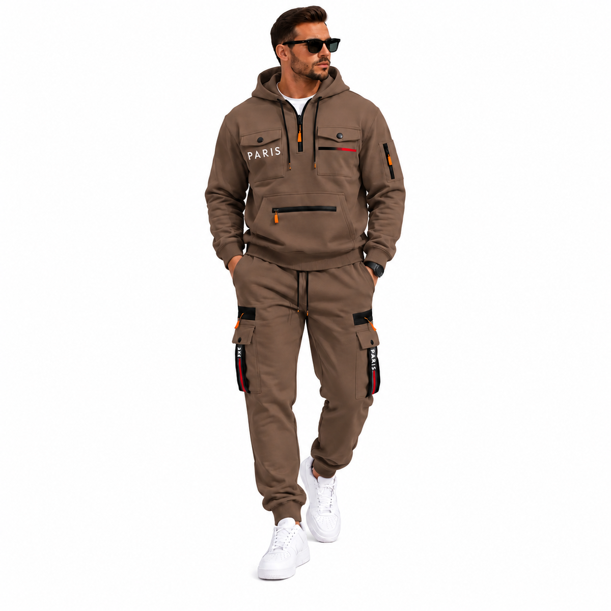 Men's 2-Piece Hoodie & Cargo Jogger Set