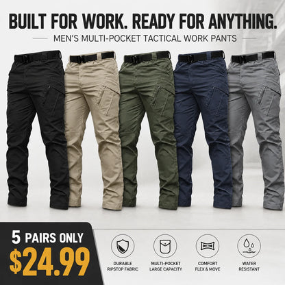 Men's Multi-Pocket Tactical Work Pants