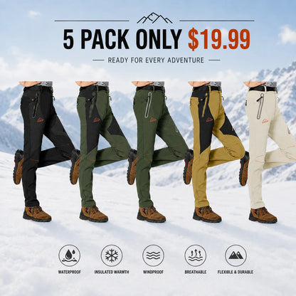 Women's Waterproof Insulated Fleece-Lined Thermal Ski & Hiking Pants