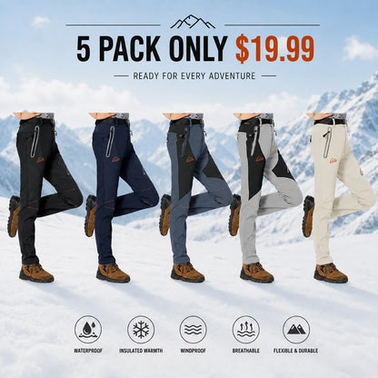 Women's Waterproof Insulated Fleece-Lined Thermal Ski & Hiking Pants