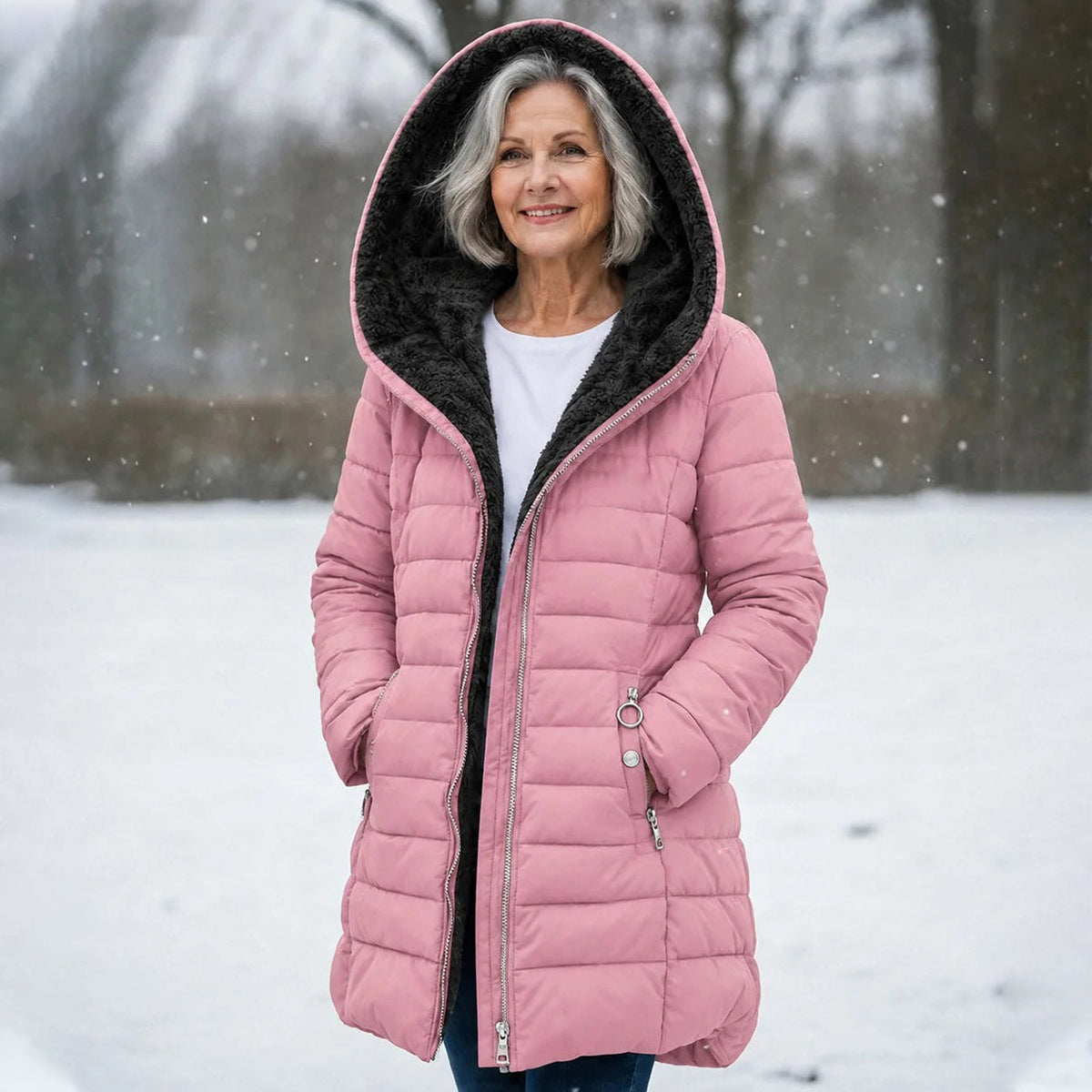 [LAST DAY SALE]-Quilted coat with fleece lining