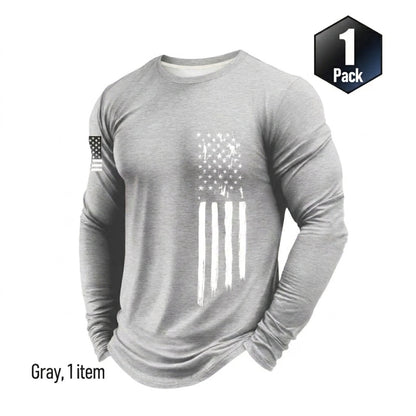 Men's 5-Pack Lightweight Long Sleeve Quick-Dry Athletic Shirts