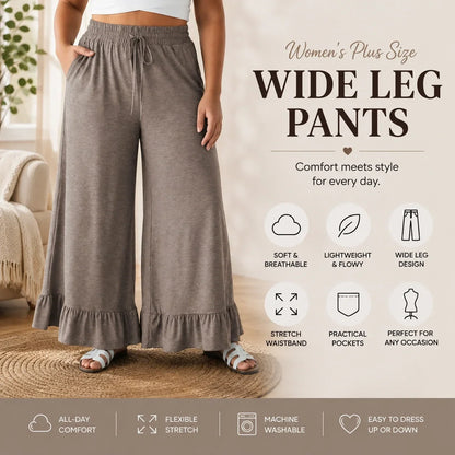 💝💝Limited Stock!🔥Women's Plus Size Wide Leg Pants