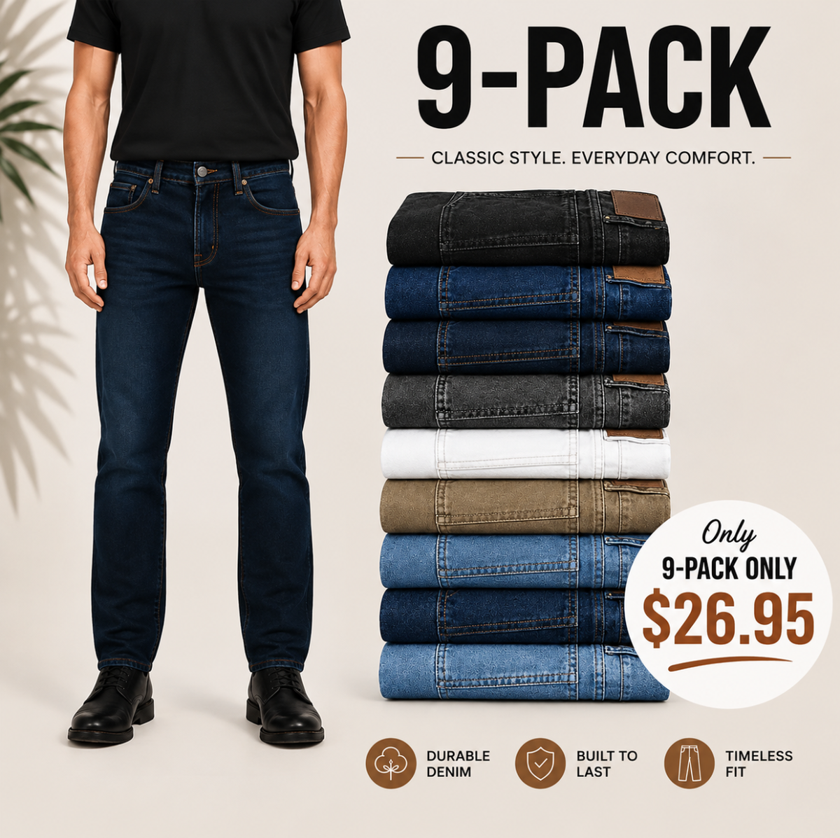 🤲🔥Clearance sale, limited stock 🔥 CLASSIC FIT JEANS