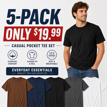 ✨Classic Heavyweight Pocket Work Tee – Relaxed Fit, Built for Everyday Work