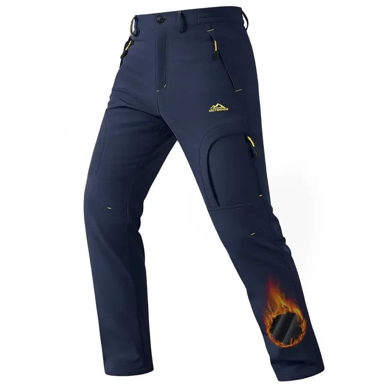💚 Men's Winter Ski Pants Fleece Lined 5-Zip