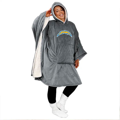Black Friday Sale - 60" x 80" Wearable Hooded Blanket with Logo Patch