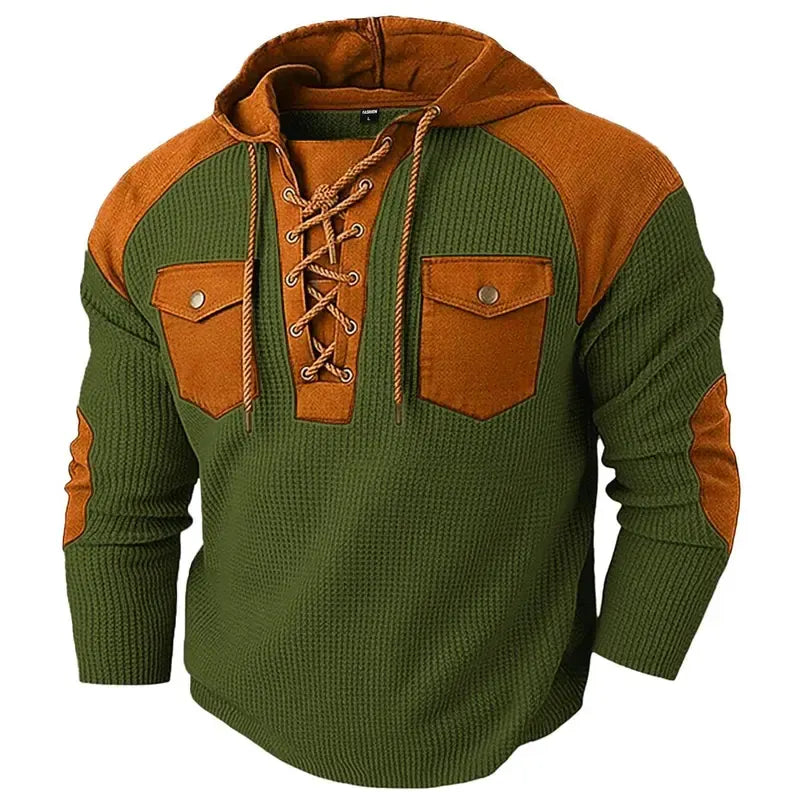 Men's Hooded Sweatshirt with Drawstring Pockets