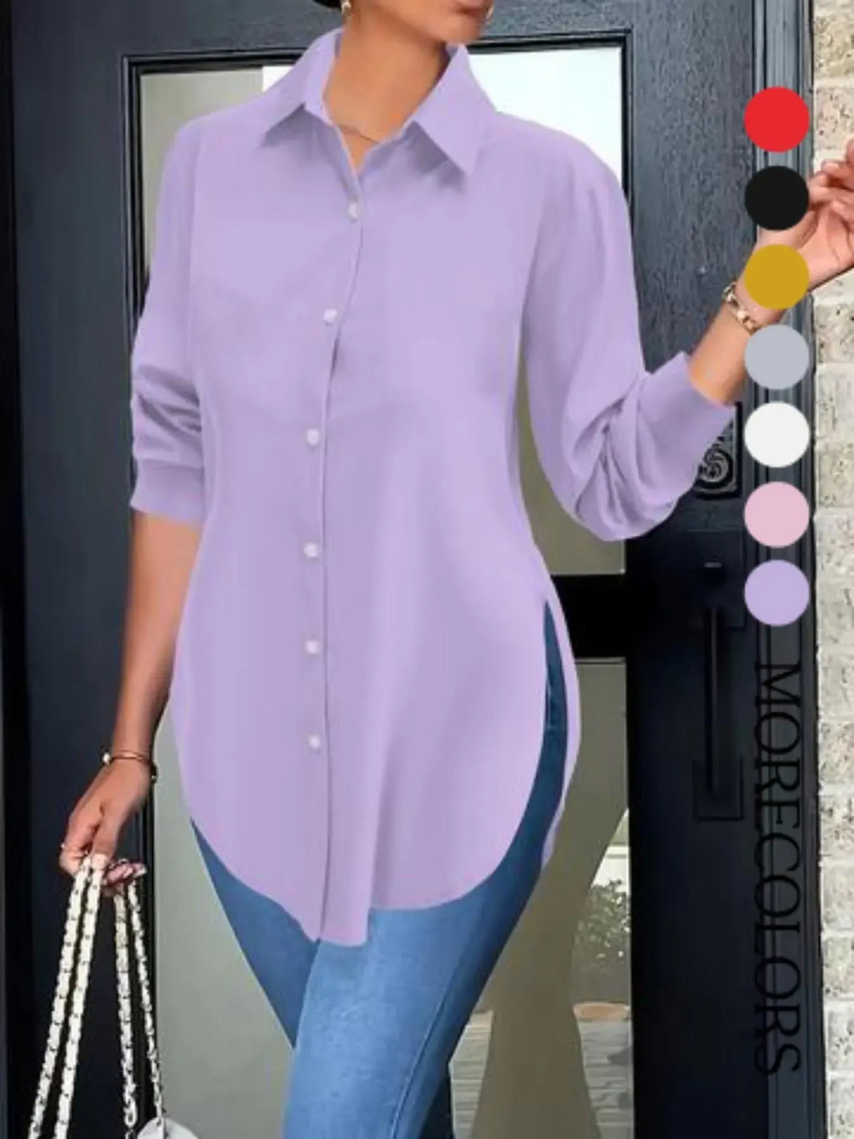 Women's Long Sleeve Fitted Shirt for SUMMER