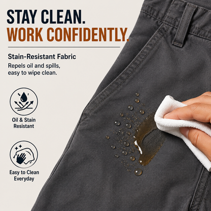 MEN’S DOUBLE KNEE STRAIGHT WORK PANTS