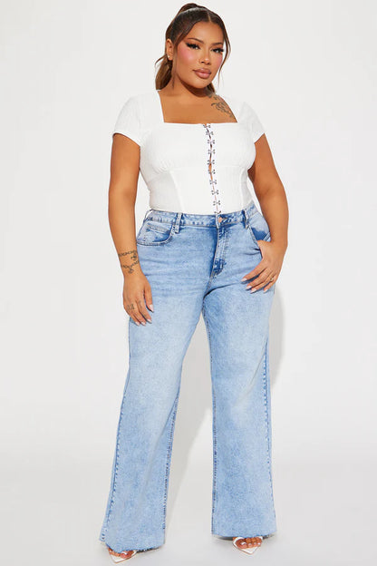 So Valid Stretch Wide Leg Jeans
