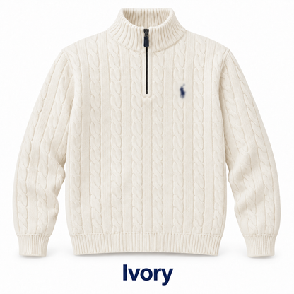 🍂 Men's Classic Quarter-Zip Cable-Knit Sweaters 🔥 Everyday Comfort | Clearance Bundle Deal