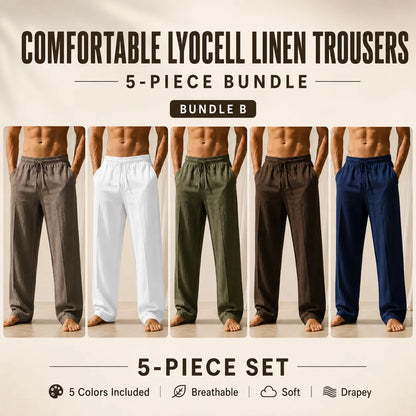 Men's Breezy Lyocell-Linen Pants — Cool, Soft & Relaxed