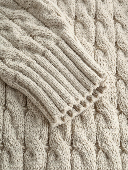 ⚡ Letzter Tag des Angebots – Damen-Longcardigan aus extrafeiner Merinowolle und Kaschmir mit Zopfmuster
