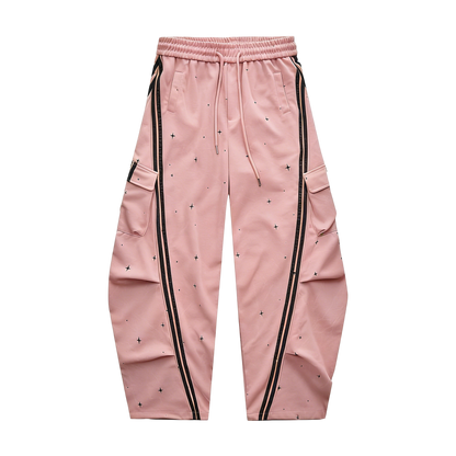 Women  Wide Leg Drawstring Joggers with Side Pockets