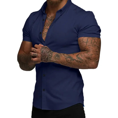 Men's slim-fit dress shirt