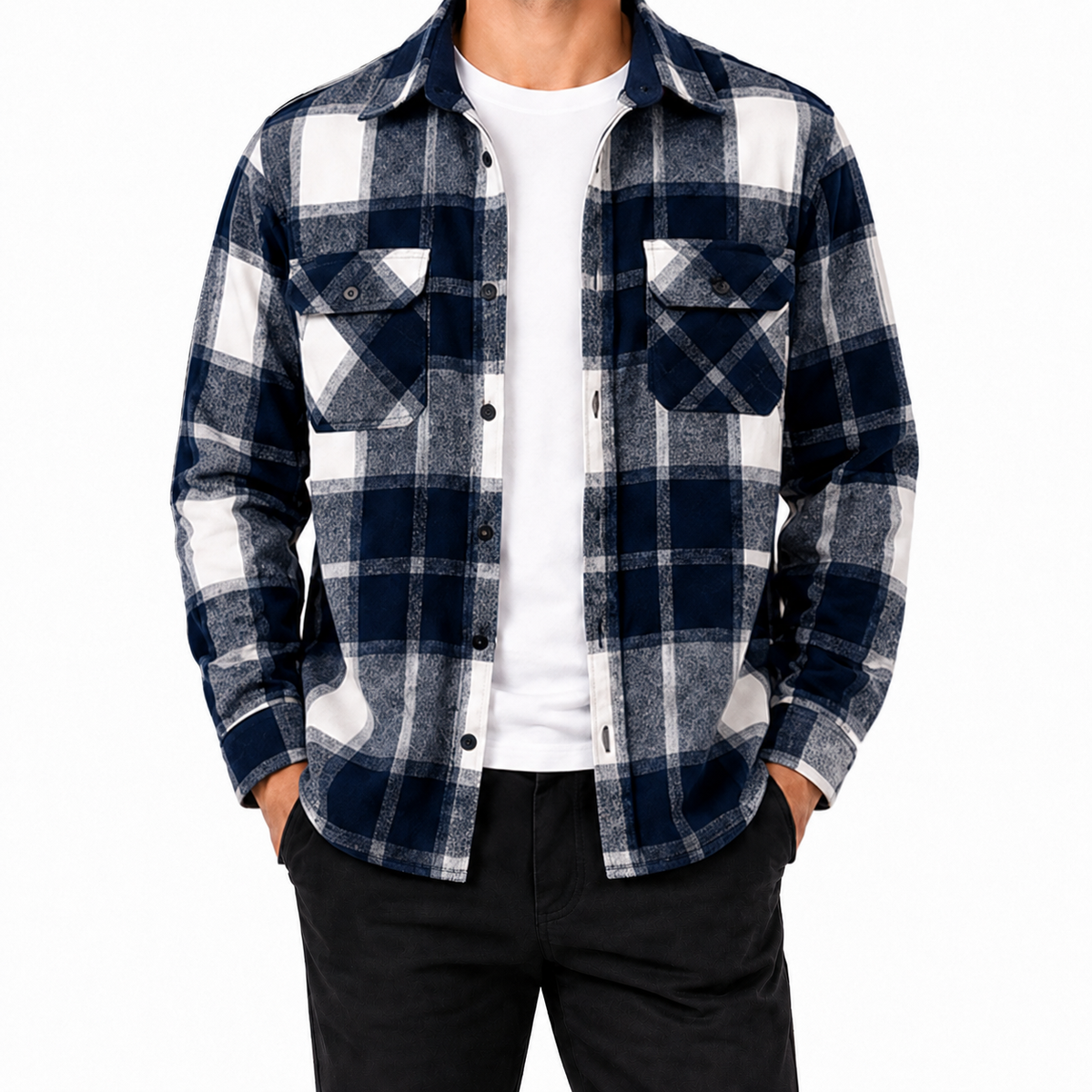 Men's Relaxed Plaid Flannel Shirt