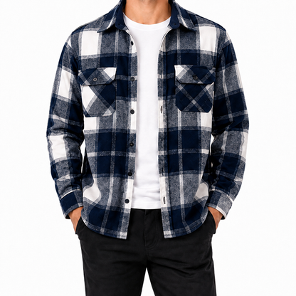 Men's Relaxed Plaid Flannel Shirt
