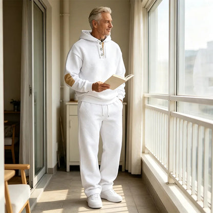 Men's 2-Piece Textured Hoodie Tracksuit