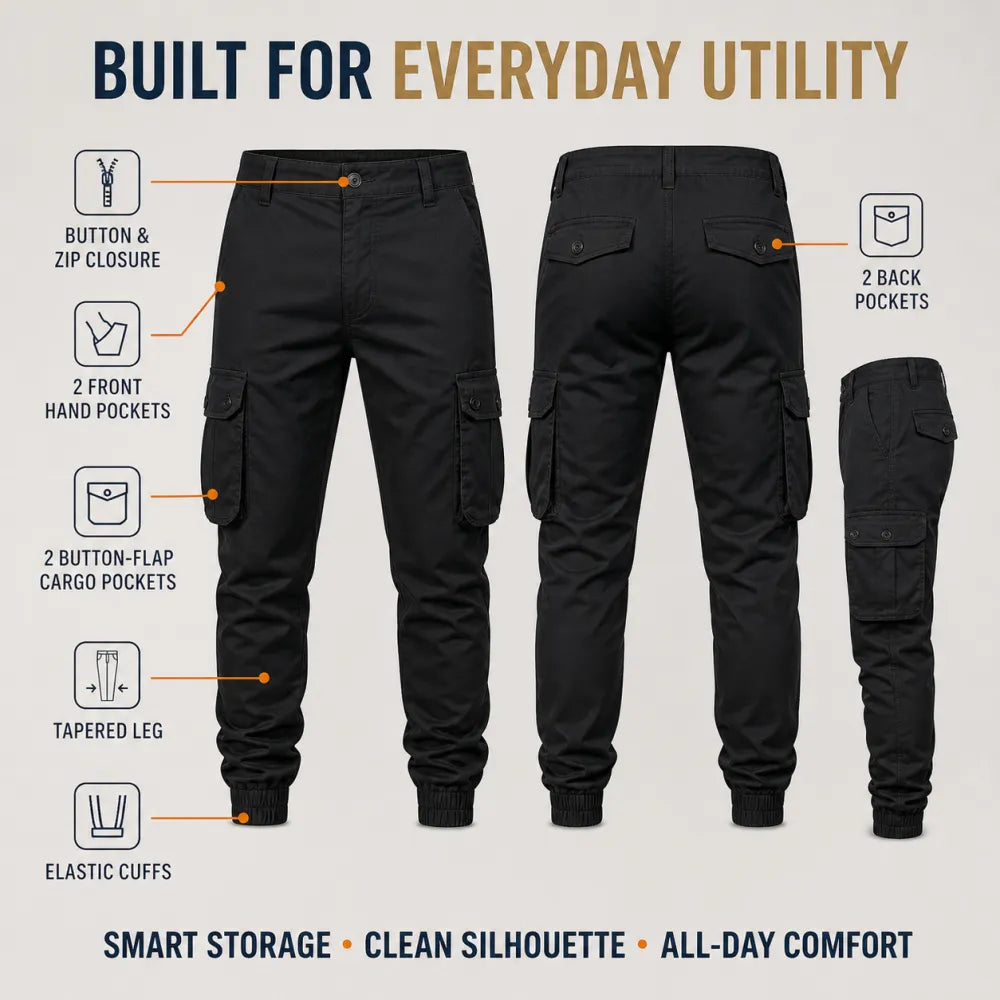 Men's Multi-Pocket Cargo Joggers
