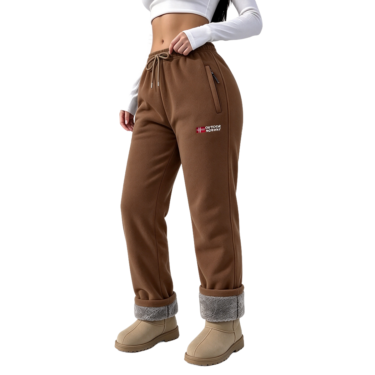 Women's Fleece-Lined Warm Long Pants