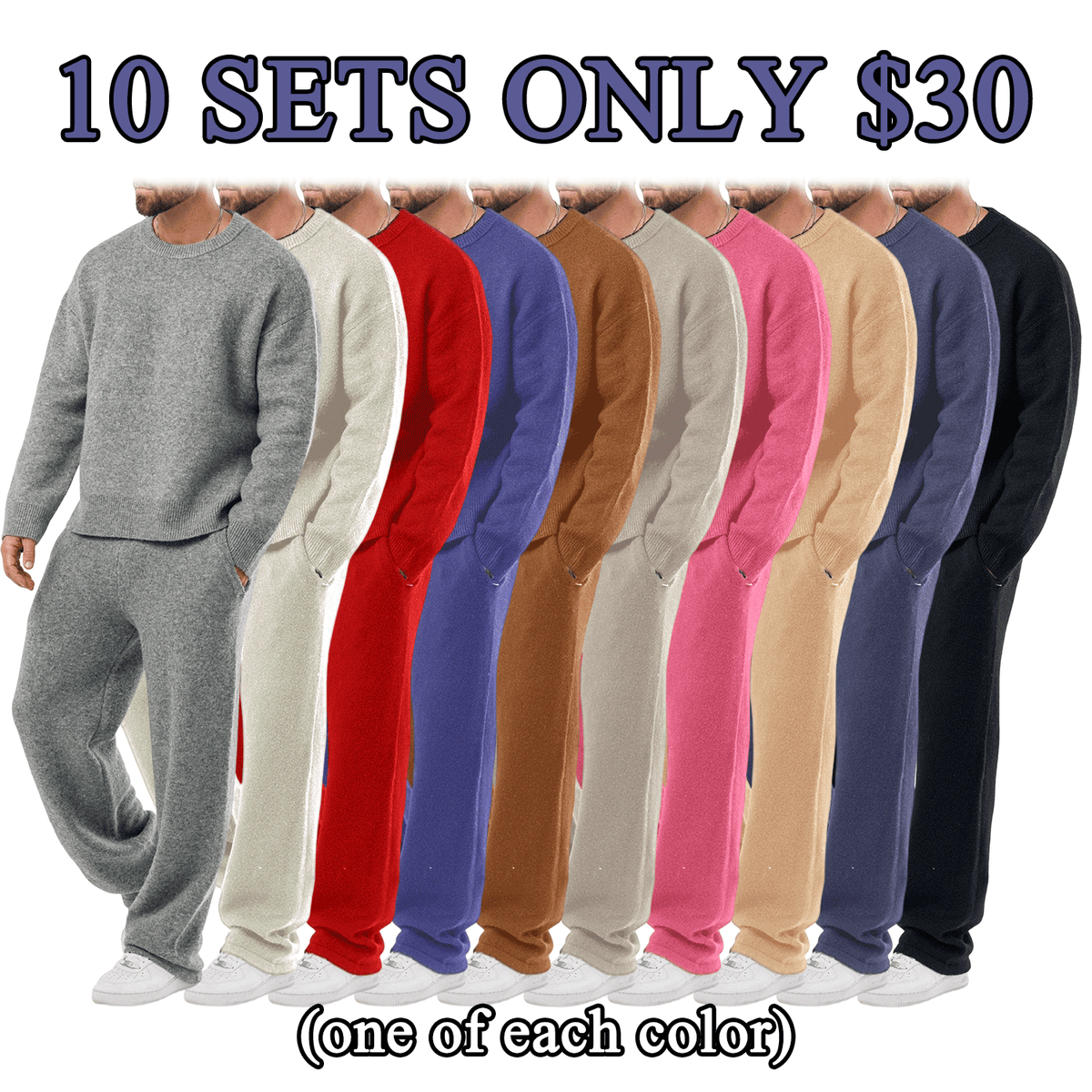 Men's Classic Knit Sweater Set – Everyday Comfort Outfit