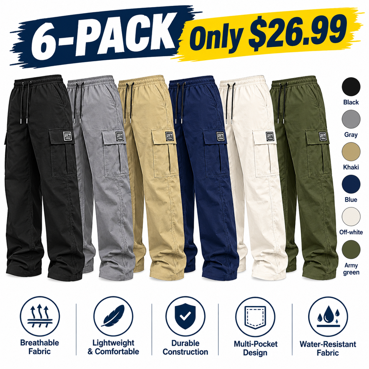 Fabricflora Everyday Utility Cargo Pants