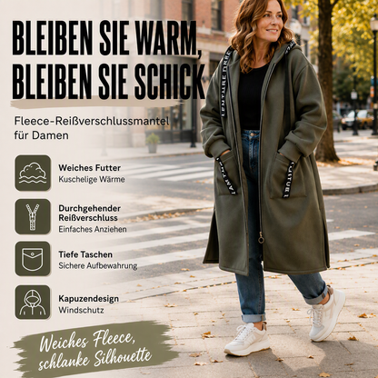 Oversize-Kapuzen-Sweatshirt-Mantel für Damen