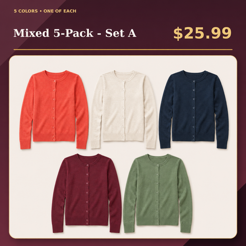 Women's Soft Fine-Knit Button-Front Cardigan